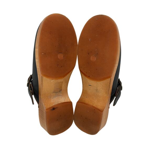 Re/Done Classic Black Suede Clogs Size IT 40 / US 10 - Picture 4 of 7